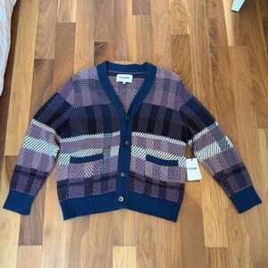 Corridor Blow Up Plaid Knit Cardigan